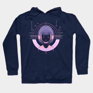 Enter the Digital Realm: Cyberpunk Aesthetics, Mind-Bending Anime, and Futuristic Manga Art Hoodie